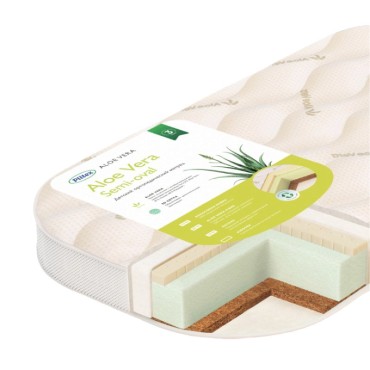 Матрас для прямоугольной кроватки с закругленными кроями Aloe vera Semi-oval  АВ-20/2