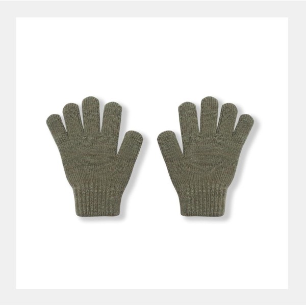 Перчатки детские вязаные М (2-4 года) цвет: светлый хаки 3590-119