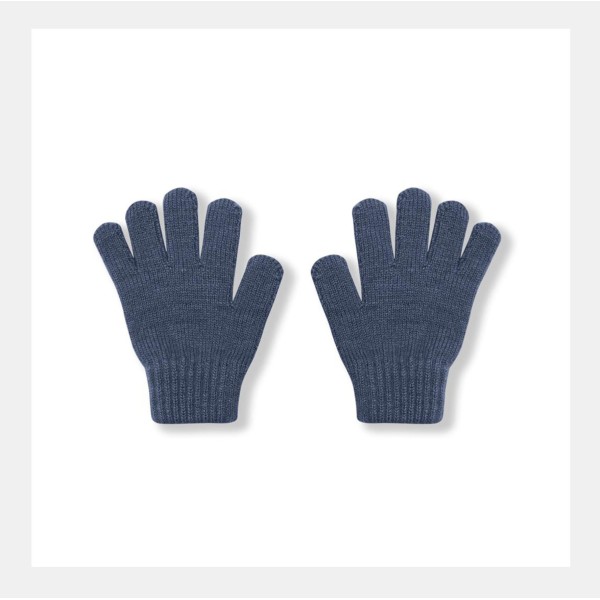 Перчатки детские вязаные S (1-2 года) цвет: джинс 3590-120