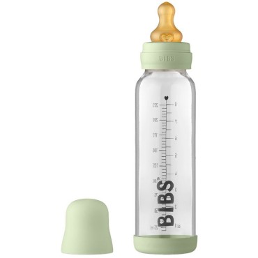 Антиколиковая бутылочка для кормления стеклянная 225 мл Bibs Baby Bottle Complete Set цвет: sage /серо-зеленый Антиколиковая бутылочка для кормления стеклянная 225 мл Bibs Baby Bottle Complete Set цвет: sage /серо-зеленый
