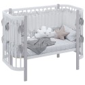 Детская деревянная кроватка Vera с маятником цвет: белый-серый 0003126-16