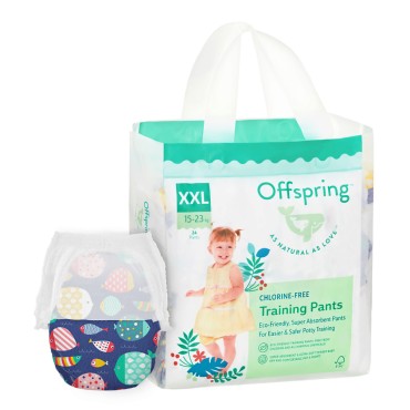 Эко-подгузники-трусики Offspring XXL 15-23 кг 24 шт цвет: рыбки Эко-подгузники-трусики Offspring XXL 15-23 кг 24 шт цвет: рыбки
