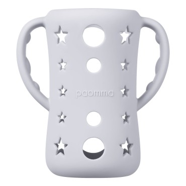 Силиконовый чехол для бутылочки Paomma 240 мл цвет: light grey PSC115