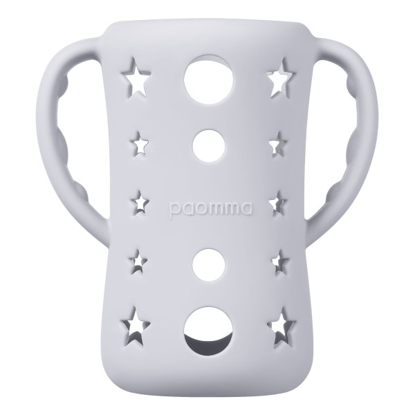 Силиконовый чехол для бутылочки Paomma 240 мл цвет: light grey PSC115