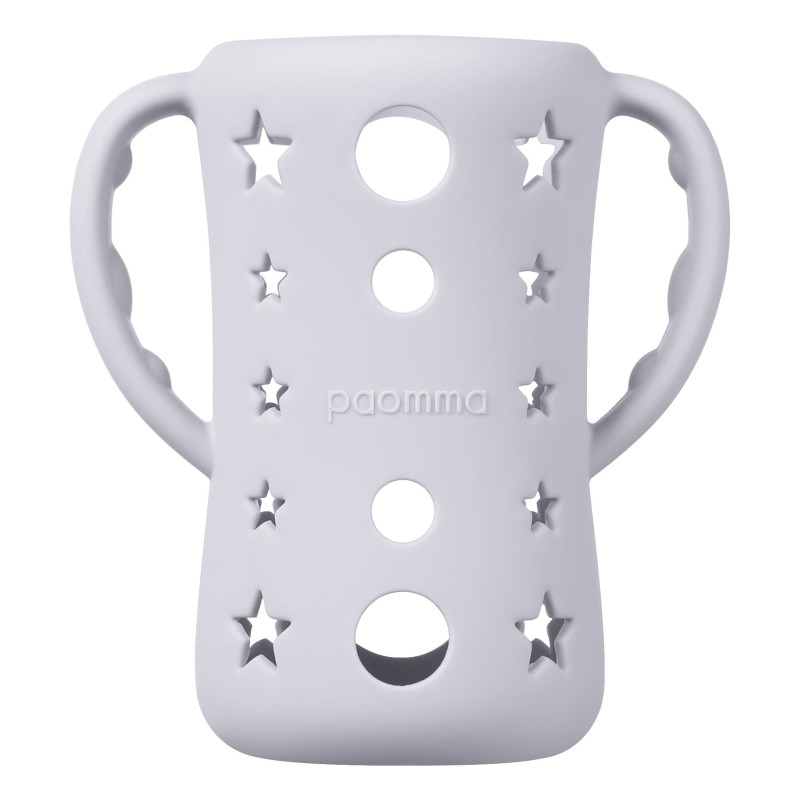 Силиконовый чехол для бутылочки Paomma 240 мл цвет: light grey PSC115 Силиконовый чехол для бутылочки Paomma 240 мл цвет: light grey PSC115