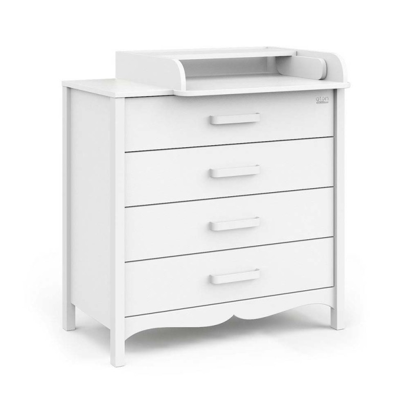 Комод пеленальный детский 4 ящика Атон Felix цвет: белый/белый БП-00003549