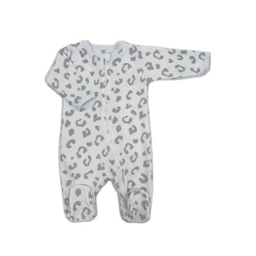 Слип нательный на молнии 62-68 см принт: пятнышки серые Т-125