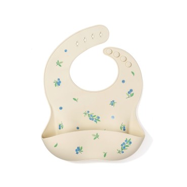 Силиконовый нагрудник с кармашком Edda цвет: черника SB06-01001