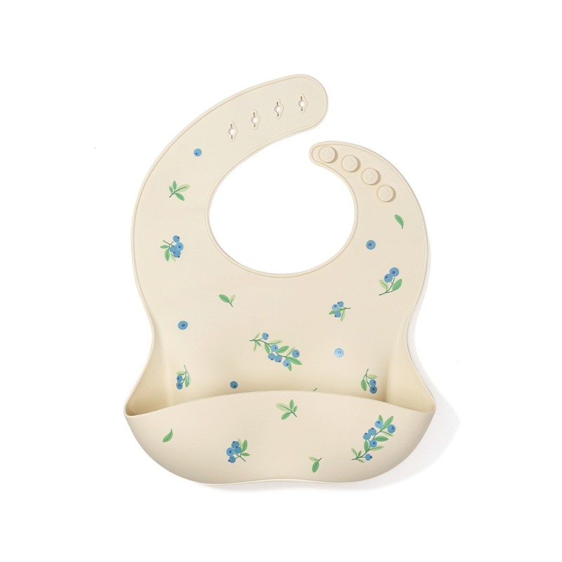 Силиконовый нагрудник с кармашком Edda цвет: черника SB06-01001