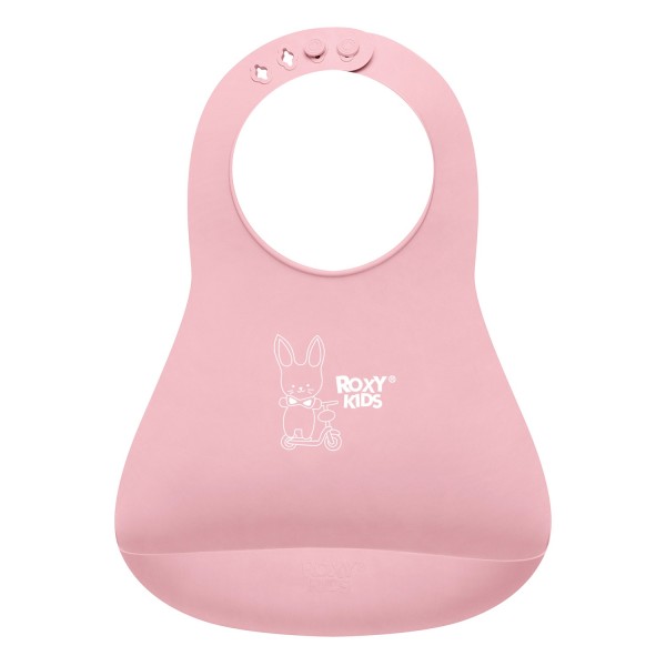 Мягкий нагрудник с карманом для крошек Roxy Kids цвет: розовый