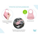 Мягкий нагрудник с карманом для крошек Roxy Kids цвет: розовый