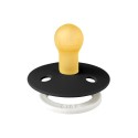 Cоска-пустышка BIBS Colour Latex 0-6 месяцев цвет: black glow/ со светящимся кольцом
