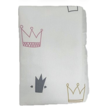 Непромокаемая многоразовая пеленка из ранфорса 60*90 см цвет: короны