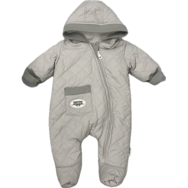 Комбинезон стеганный " Тоторо" 68 см цвет: светло-серый 220-093-201-002