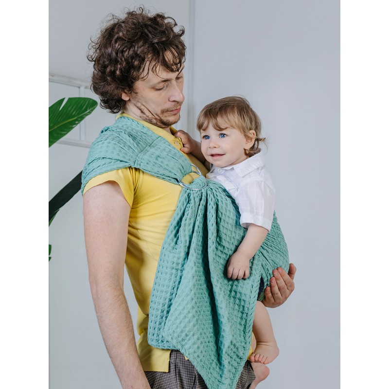 Слинг с кольцами с рождения " Облако " цвет: мятный СКО01-005 Слинг с кольцами с рождения " Облако " цвет: мятный СКО01-005