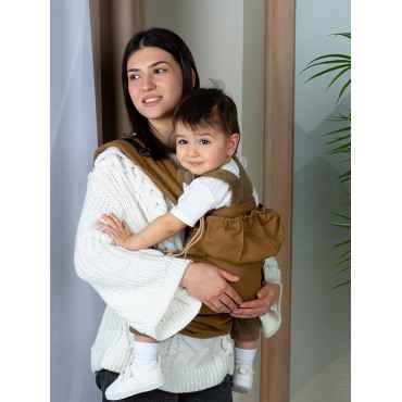 Слинг-эргорюкзак для переноски малыша от 4 месяцев + " Next To Mommy" цвет: коричневый СРВ01-003