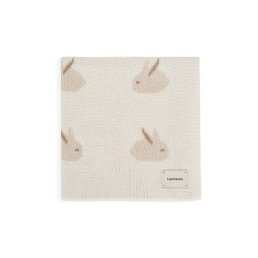 Вязаный детский плед Animal Rabbits 80*120 цвет: кремовый W163-013-80/120 Вязаный детский плед Animal Rabbits 80*120 цвет: кремовый W163-013-80/120