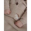 Вязаный детский плед Лошадки цвет: топленое молоко LW23-5002-034-80/120