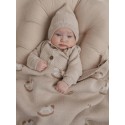 Вязаный детский плед Лошадки цвет: топленое молоко LW23-5002-034-80/120