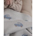 Вязаный детский плед Машинки 80*120 см цвет: кремовый LW23-5003-013-80/120 Вязаный детский плед Машинки 80*120 см цвет: кремовый LW23-5003-013-80/120