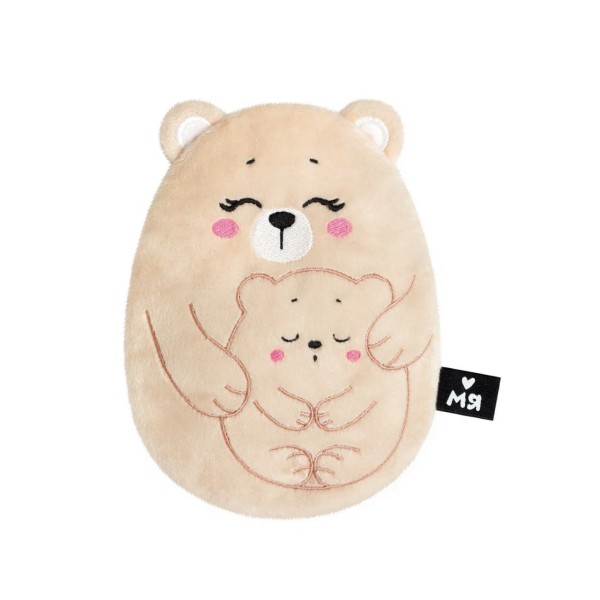 Игрушка-грелка с вишневыми косточками 3 в 1 " Мякиши" Медведица с медвежонком 1064