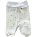 Ползунки для малыша 50 см Newborn принт: серо-желтые звездочки Т-132