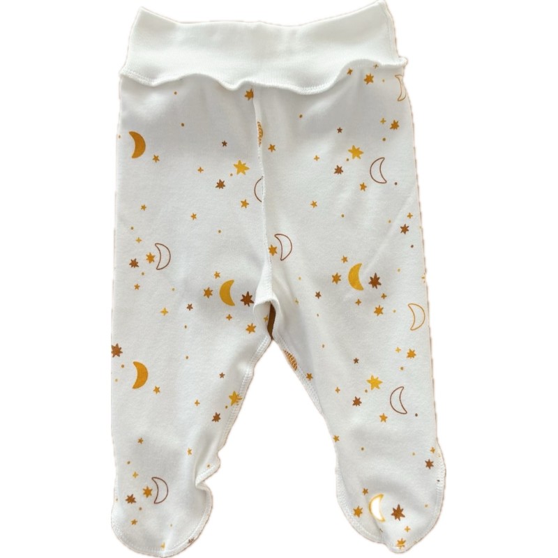 Ползунки для малыша 50 см Newborn принт: месяц и звездочки Т-132 Ползунки для малыша 50 см Newborn принт: месяц и звездочки Т-132