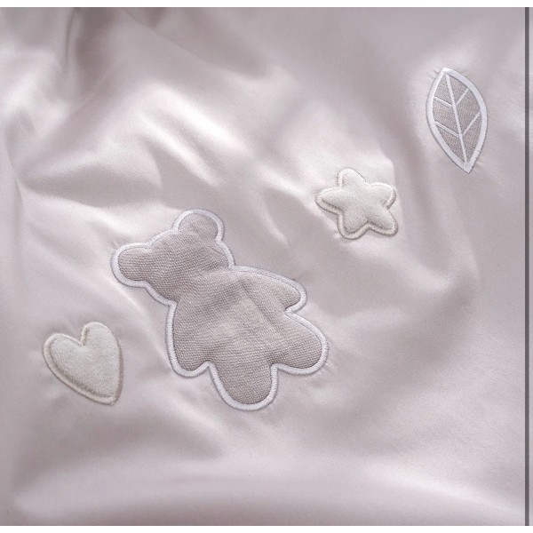 Комплект постельного белья для детей Perina Teddy Sateen Collection, арт. КПБ2.1-TSC.6 (цвет: Серый, состав: пододеяльник 100х100см, простыня 100х70см