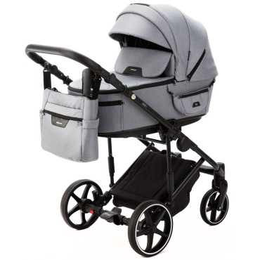 Коляска детская 2 в 1 Adamex Zico New Tip ткань цвет: серый TK-60