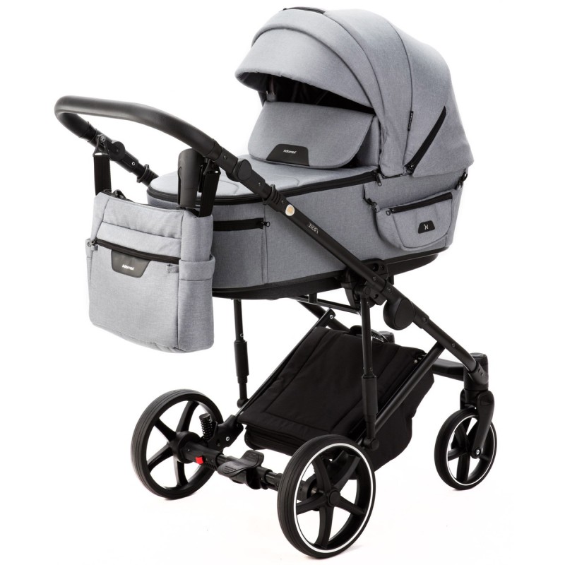 Коляска детская 2 в 1 Adamex Zico New Tip ткань цвет: серый TK-60