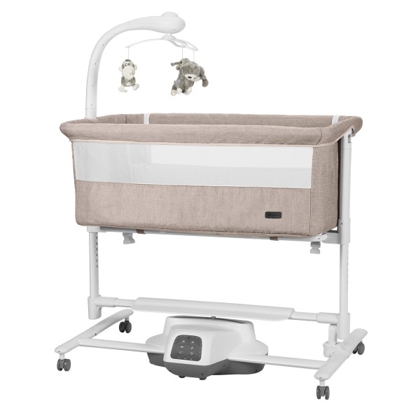Электроколыбель 3 в 1 с качанием + мобиль с ночником Carrello Bloom цвет: Cream Beige CRL-10304