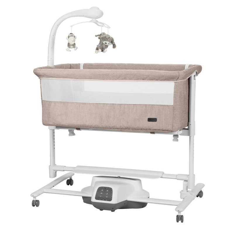 Электроколыбель 3 в 1 с качанием + мобиль с ночником Carrello Bloom цвет: Cream Beige CRL-10304