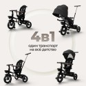 Велосипед трехколесный 4 в 1 Bubago Marco цвет: черный BG 214-2