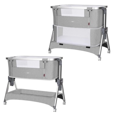 Кроватка-люлька приставная + манеж Carrello Aria 3в1 цвет: Silver Grey CRL-16401 Кроватка-люлька приставная + манеж Carrello Aria 3в1 цвет: Silver Grey CRL-16401