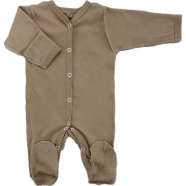 Слип на кнопках со швами наружу Newborn 50 см  цвет: латте Т-127