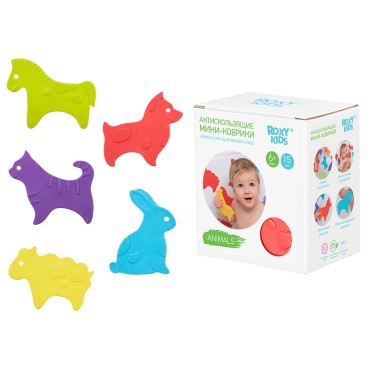 Антискользящие мини-коврики для ванны "ANIMALS" 15 шт RBM-015-AN