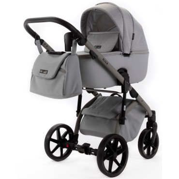 Коляска детская 2 в 1 Adamex Nola Natura цвет: светло-серый N-9-MOON