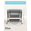Колыбель-кроватка с корзиной Pituso Flora цвет: dark grey / темно-серый