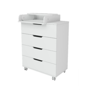 Комод пеленальный 4 ящика Lunna Матео с пеленальной зоной цвет: белый