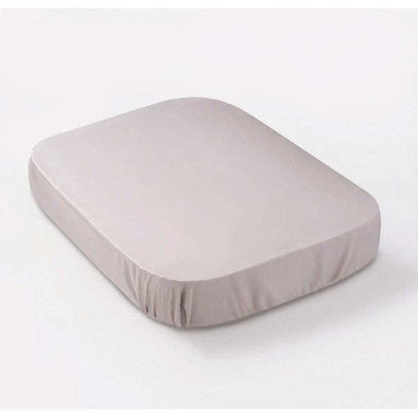 Простыня на резинке детская Perina Semi-oval, артикул: ПР-С.100.70.6, цвет: серый, размер: 100х70см, для матраца с закругленными углами, п/э пакет