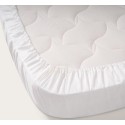 Простыня на резинке детская Perina Semi-oval, артикул: ПР-С.145.70.3, цвет: белый, размер: 145х70см, для матраца с закругленными углами, п/э пакет