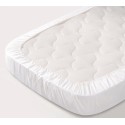 Простыня на резинке детская Perina Semi-oval, артикул: ПР-С.145.70.3, цвет: белый, размер: 145х70см, для матраца с закругленными углами, п/э пакет