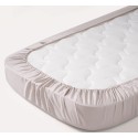 Простыня на резинке детская Perina Semi-oval, артикул: ПР-С.145.70.21, цвет: жемчужно-серый, размер: 145х70см, для матраца с закругленными углами, п/э