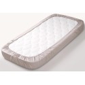 Простыня на резинке детская Perina Semi-oval, артикул: ПР-С.145.70.21, цвет: жемчужно-серый, размер: 145х70см, для матраца с закругленными углами, п/э