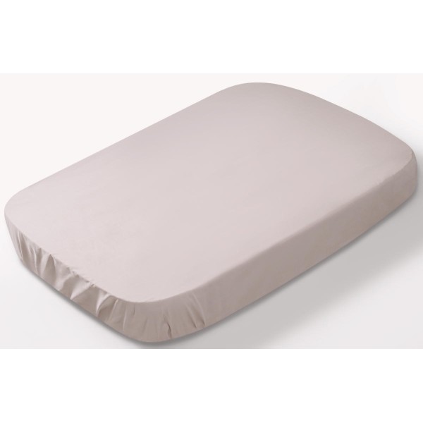 Простыня на резинке детская Perina Semi-oval, артикул: ПР-С.100.70.21, цвет: жемчужно-серый, размер: 100х70см, для матраца с закругленными углами, п/э