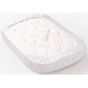 Простыня на резинке детская Perina Semi-oval, артикул: ПР-С.100.70.3, цвет: белый, размер: 100х70см, для матраца с закругленными углами, п/э пакет