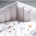 Защита фенс-бортик для детской кроватки Sateen Collection цвет: жемчужно-серый ФБ-1.03.21