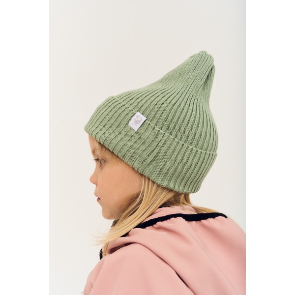 Вязаная шапочка-колпачок Simple 46-50 см цвет: оливка 6000-95