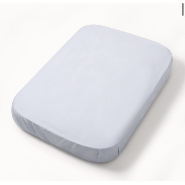 Простыня на резинке детская Perina Semi-oval, артикул: ПР-С.145.70.10, цвет: голубой, размер: 145х70см, для матраца с закругленными углами, п/э пакет
