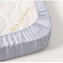 Простыня на резинке детская Perina Semi-oval, артикул: ПР-С.145.70.10, цвет: голубой, размер: 145х70см, для матраца с закругленными углами, п/э пакет